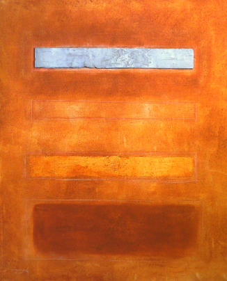 aus dem Zyklus ERDENBILDER - Acryl, Erde und Beton auf Jute, 160 x 200 cm