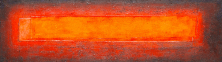 aus dem Zyklus KRAFTFELDER - Acryl, Öl und Ruß auf Leinwand,  270 x 70 cm