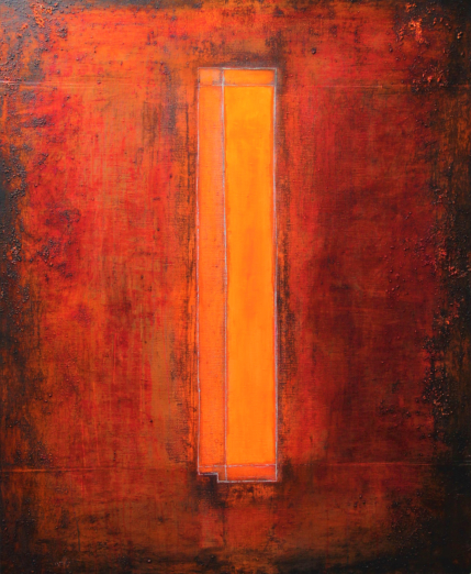 aus dem Zyklus KRAFTFELDER - Acryl, Öl und Ruß auf Leinwand,  130 x 160 cm