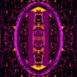 aus dem Zyklus Lebenszeichen, "Muster 5 Violett-Gelborange", Fotografie, digitale Bearbeitung, 13 x 13 cm, Auflage 10