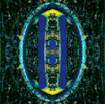 aus dem Zyklus Lebenszeichen, "Muster 5 Hellblau-Gelb", Fotografie, digitale Bearbeitung, 13 x 13 cm, Auflage 10