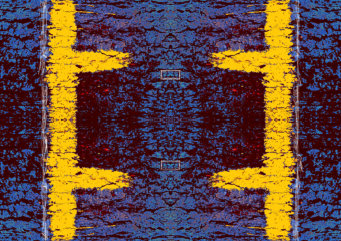 aus dem Zyklus Lebenszeichen, "Muster 14 Gelb", Fotografie, digitale Bearbeitung und Zeichnung, 29,5 x 20,5 cm, Auflage 25